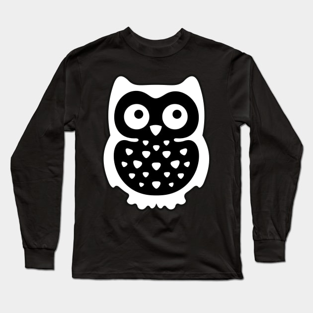 Black & White Owl Long Sleeve T-Shirt by XOOXOO